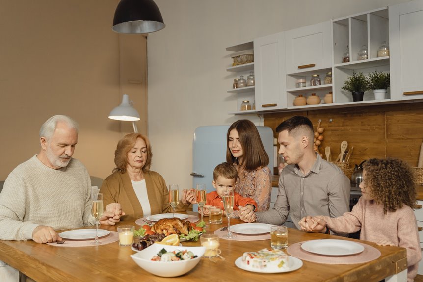 family dinner gratitude prayers